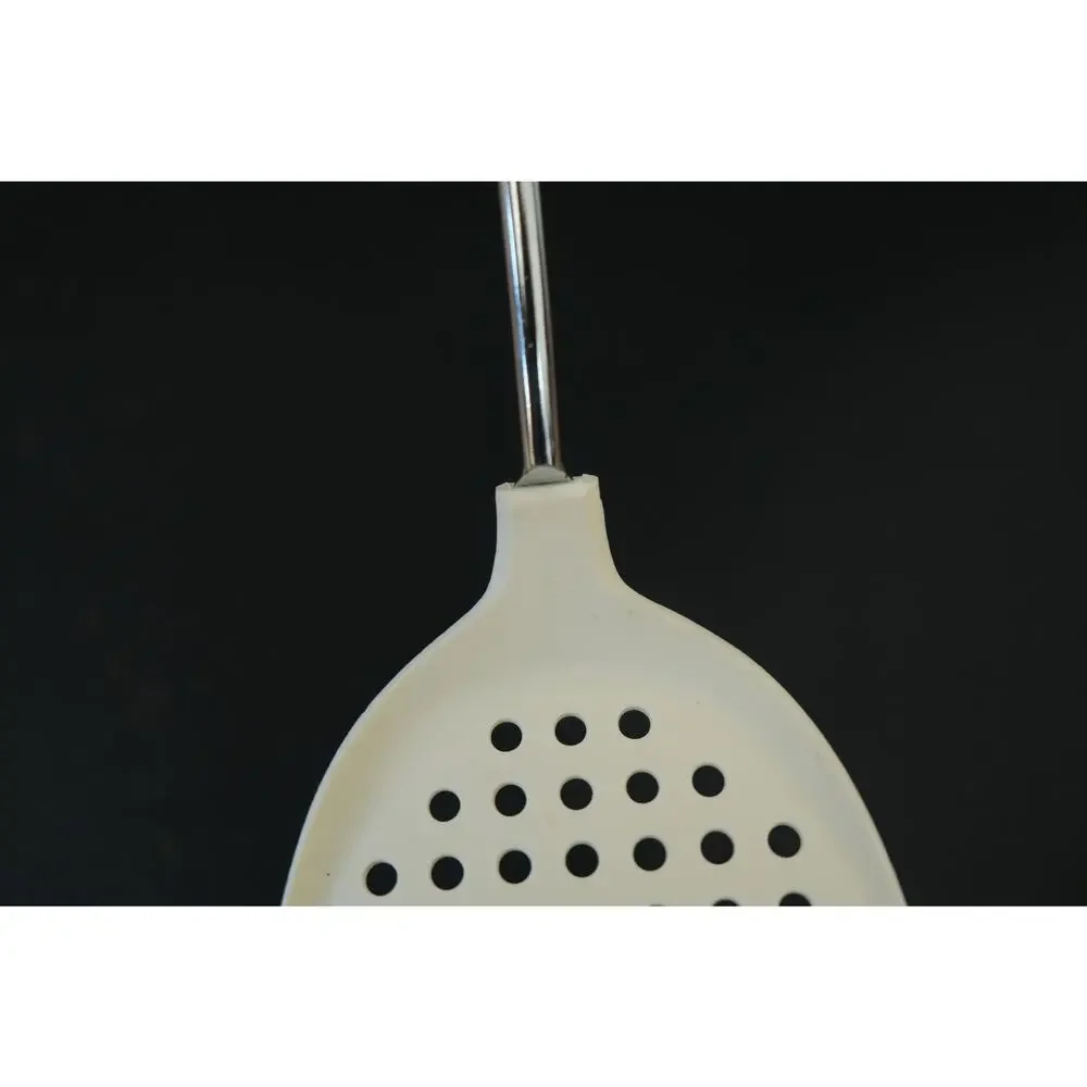 Vintage EKCO Cream Melamine Turner Spatula with a chrome-plated shank